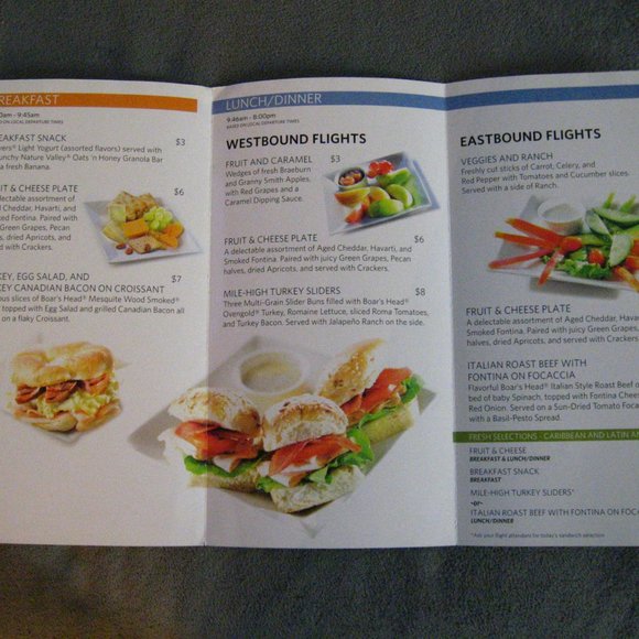 Delta Air Lines 2010 Airplane Menu - Picture 4 of 7